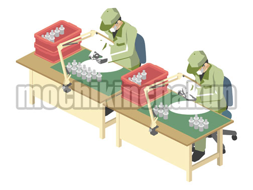 製造工場の目視検査A（カラー）