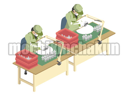 製造工場の目視検査B（カラー）