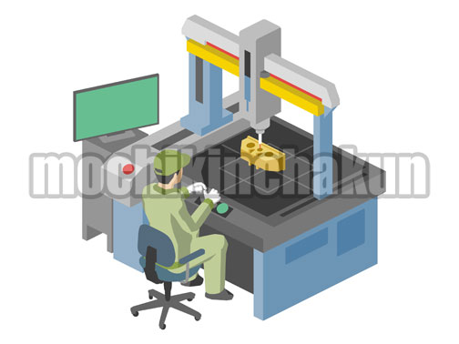 三次元測定機で計測するA（カラー）