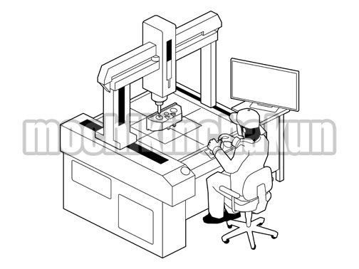 三次元測定機で計測するB（線画）