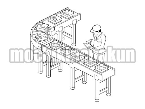 コンベアライン目視検査A（モノクロ線画）