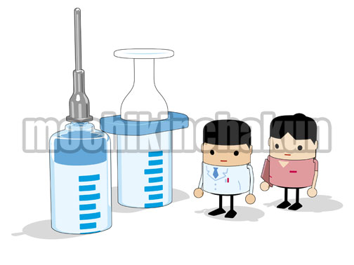 医師と看護師と注射器_2D調A