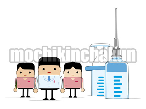 医師と看護師と注射器_2D調B